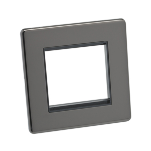 1 Gang Black Nickel Decorative Plate (screw less) Plate - 3888205