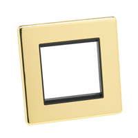 1 Gang Polished Brass Decorative (Screw less) Plate - 3888505