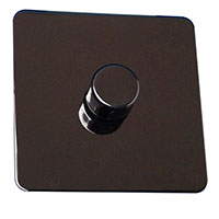 Dimmer Switch - 1 Gang 2 Way - Black Nickel - Screw Less Flate Plate - 3889207