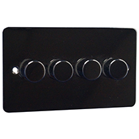 Dimmer Switch - 4 Gang 2 Way - Black Nickel - Flate Plate - 3889219